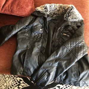 Faux leather jacket